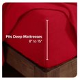 thumbnail image 5 of Super Soft Fleece Sheet Set - King Size - Extra Plush Polar Fleece, No-Pilling Bed Sheets - All Season Cozy Warmth (King, Red), 5 of 9