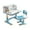 Blue, variant on Fompes Kids Study Desk and Chair Set Height Adjustable Children School Study Drawing Desk Chair with Widened Desktop Storage Drawer Shelf - Blue