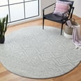 thumbnail image 3 of SAFAVIEH Tulum Merletta Moroccan Geometric Area Rug, 5' x 5' Round, Light Grey/Ivory, 3 of 8