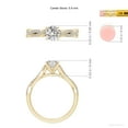 thumbnail image 5 of ANGARA Natural Diamond Twist Shank Engagement Ring in 14K Yellow Gold for Women (Size-5.9mm| Color-I-J| Clarity-I1-I2) | April Birthstone, Anniversary, Jewelry Gift for Women | Natural Diamond Ring, 5 of 10