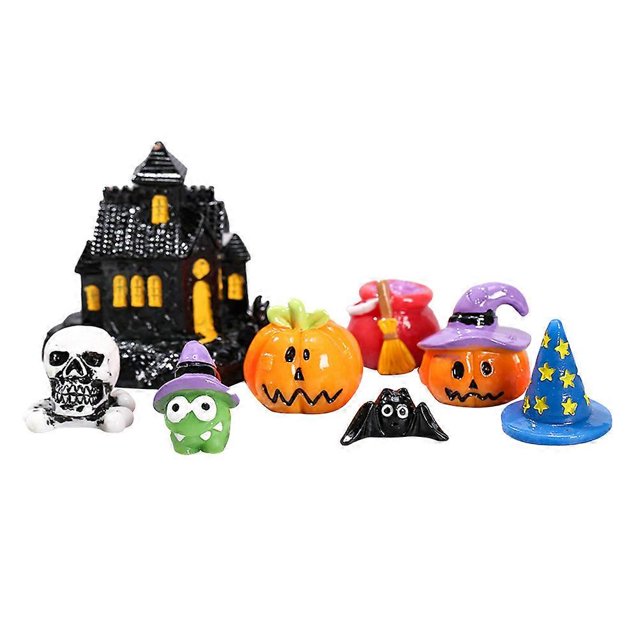Halloween Desktop Adornment 8Pcs Miniature Home Decoration For Halloween Party