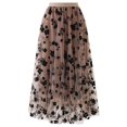 thumbnail image 1 of zuwimk Women's Skirts,Women's Solid Lightweight Flare Midi Pull On Closure Skirt Coffee,4XL, 1 of 5