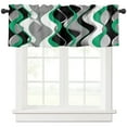 thumbnail image 2 of Line Gradient Emerald Green Curtain Home Decoration Living Room Short Curtains Window Treatments For Kitchen Bedroom, 2 of 6