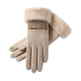 thumbnail image 2 of Guantes de cachemira de invierno para mujer, guantes cálidos y gruesos de terciopelo fragante para exteriores, resistentes al frío y con pantalla táctil, 2 of 3