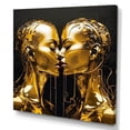 thumbnail image 2 of DESIGN ART Designart "Acrylic Couple Kissing Iv" Abstract Marble Canvas Wall Art 16 in. wide x 16 in. high, 2 of 5