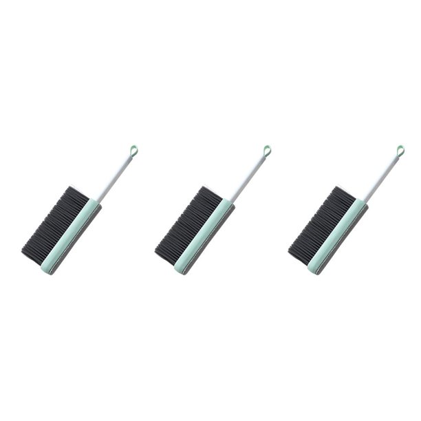 sweethay Cepillo de fregado multiusos de doble cara con mango extensible Depurador de cama para alfombras Removedor de polvo para exteriores Herramienta Verde 3piezas sweethay CBP185217