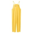 thumbnail image 4 of eczipvz Girls Summer Sleeveless Casual Romper Spaghetti Strap Shorts Jumpsuit with Pockets Overalls for Girls Yellow|13-14 Years, 4 of 7
