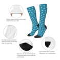 thumbnail image 3 of Bingfone Sea Turtle Print Compression Socks for Women and Men Long Socks for Running Athletic Cycling Nurse, 3 of 6