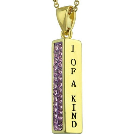 Unique Cross Necklace Truly Inspired Gold Plated 'Unique, 1 of a Kind' Crystal Sentiment 18