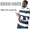 thumbnail image 3 of By Mullay Men's Striped Rugby Shirt - Long Sleeve Cotton Polo - Classic Collared Casual Golf Shirt, 3 of 6