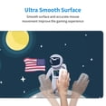 thumbnail image 4 of Naloa Astronaut With USA Flag Gaming Mouse Pad Large Mouse Mat Long Extended Desk Pad Non-Slip Rubber Mice Pads Stitched Edges Thin Pad (16x29.5 Inch), 4 of 8