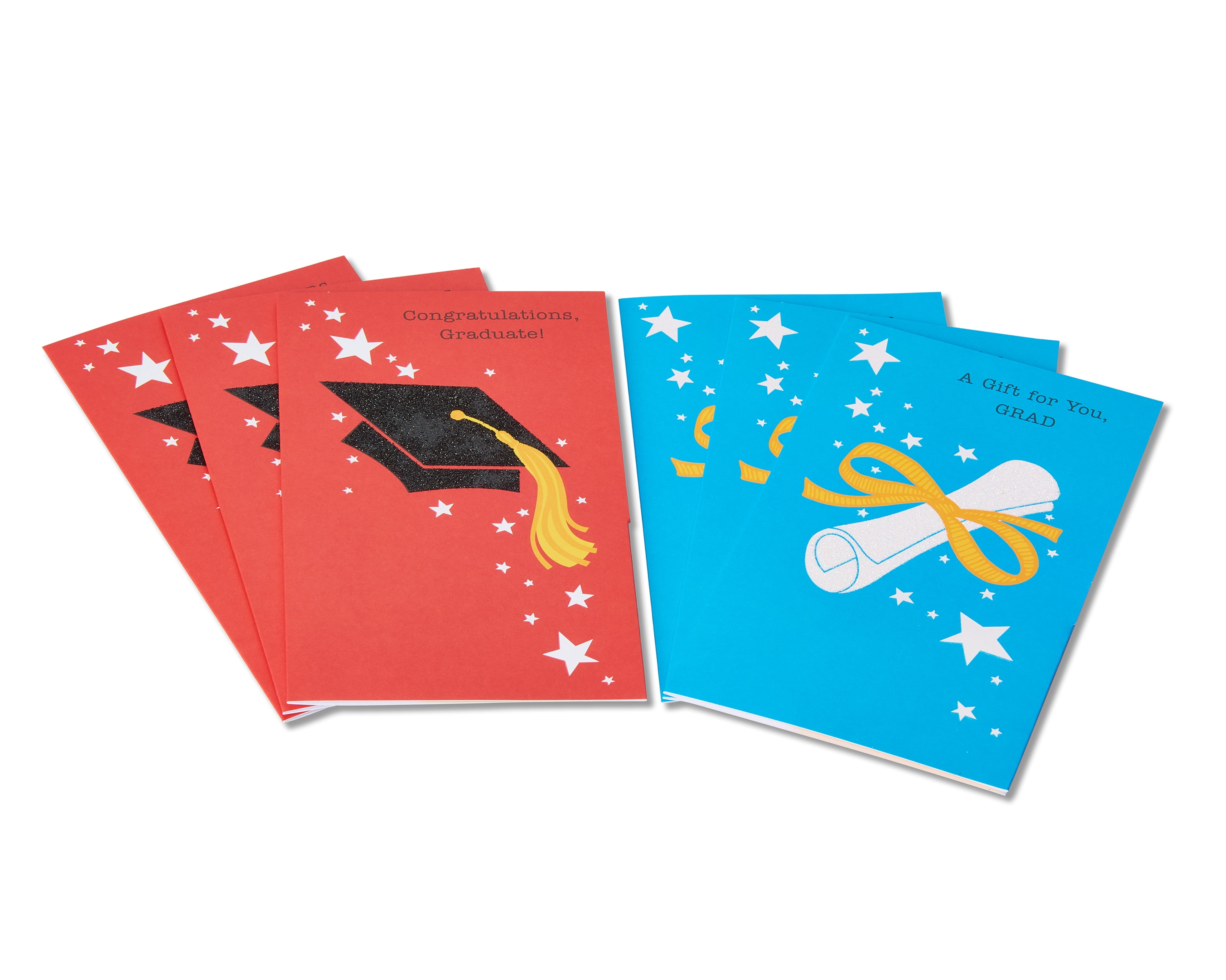 American Greetings Graduation 6Count Cap and Diploma Gift Card Holders