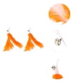 thumbnail image 4 of Repuestos de varita de plumas Unique Bargains de 2 piezas para interacción con mascotas, accesorios de recarga para varitas de gato para gatos de interior y exterior en naranja y blanco, 4 of 7