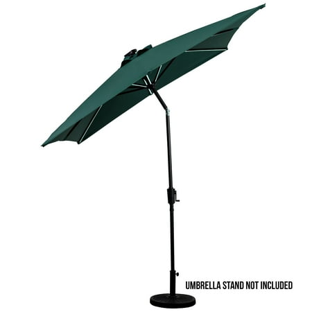 Sun Ray - 9'x7' Rectangular Next Gen Solar Lighted Umbrella - Teal