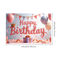 thumbnail image 3 of Pink Theme Birthday Banner Colorful Balloons Happy Birthday Backdrop for Birthday Party Photo Shoot Celebration, 3 of 8