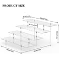 thumbnail image 2 of Acrylic Display Riser Stand Shelf Clear 4 Tier Cupcake Stand Perfume Display Holder Figures Desktop Decoration and Organizer Showcase Toys Retail Display Rack Candy Dessert Buffet 4 Steps Collection, 2 of 6