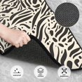 thumbnail image 4 of Crystal Fleece Car Floor Mats Set Of Four - Bottom Injection Molded For Easy Installation To Prevent Interior Contamination Suitable For Most Cars Zebra Skin Print Style Saddlebrown_1, 4 of 7