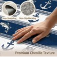 thumbnail image 6 of ODIKA 6'x9' Washable Area Rug Non-Slip, Easy Care, Nautical Bass Motif Stripe Border Lure Novelty Hooked Fishing Refined Structured for Family Room, Living Room, Master Bedroom, 6 of 7