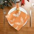thumbnail image 2 of 6 Pack 20'' x20" Satin Table Napkins Dinner Napkins for wedding Party Decoration events Orange and White Bats, 2 of 6