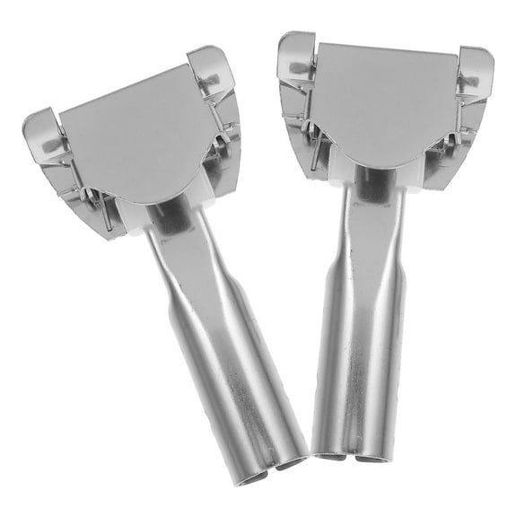 PENIKOKO 2Pcs Mop Head Clip Silver Rectangular Clip Ergonomic Grip Commercial Cleaning Mop Pads Holder