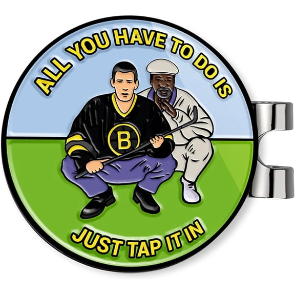 Ultimate Happy and Chubbs Gilmore Golf Ball Marker and Magnetic Hat Clip - Premium Golf Accessories | Enhance Your Golfing Experience with Precision Stamp Markers and Alignment Tools