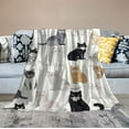 thumbnail image 2 of ARISTURING Cat Print Throw Blanket for Kids, Cute Cartoon Soft Cozy Fluffy Flannel Blanket with Cats on It for Girls,Warm Kitten Theme Blanket for Teen Cat Lovers Sofa Couch Birthday Gift, 2 of 6