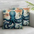 thumbnail image 3 of COMIO  Octopus Throw Pillow Cover  Pillowcase Square Cushion Cover Home Sofa Bedroom Decorative, 3 of 5