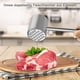 thumbnail image 5 of Mazo ablandador de carne de acero inoxidable 304 de grado alimenticio para cocina, mazo de carne de doble cara con lados texturizados y lisos, liviano y resistente a la oxidación, mango ergonómico, 5 of 6