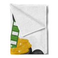 thumbnail image 2 of Leprechaun Soft Flannel Fleece Throw Blanket, Upside down Funny Elf Legs in a Pot Full of Coins, Cozy Plush for Indoor and Outdoor Use, 60" x 80", Grey Multicolor, by Ambesonne, 2 of 5