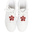 thumbnail image 2 of Unique Bargains 2 Pcs Shoe Accessories Fashionable Floral Pin Back Shoe Decorations Red, Silver Tone, 2 of 5