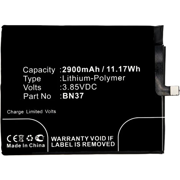 Batteries N Accessories BNA-WB-P8350 Cell Phone Battery - Li-Pol, 3.85V, 2900mAh, Ultra High Capacity Battery - Replacement for Redmi BN37 Battery