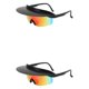 thumbnail image 2 of Greeniant PC ciclismo gafas de sol portátil a prueba de viento colorido universal resistente a la intemperie motocicleta gafas gafas negro rojo negro rojo 2Conjunto, 2 of 6
