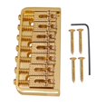thumbnail image 1 of Roller Saddle Bridge Tailpiece con tornillos Llave para guitarra eléctrica de 7 cuerdas Dorado perfke Puente de silla de montar de 7 cuerdas, 1 of 9