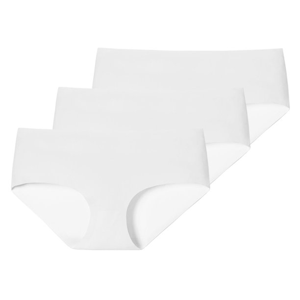 SCHIESSER panty para damas, paquete de 3 - Algodón invisible, sin costuras, paquete de ventajas Blanco/Blanco/Blanco M (Medium)