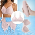 thumbnail image 2 of Sngxgn Women's Wireless Seamless Full-Coverage Convertible T-Shirt Bra(Pink,L), 2 of 5