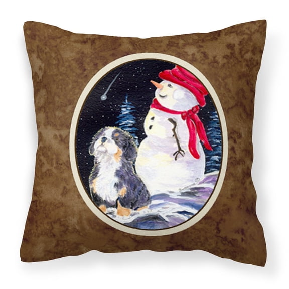 Carolines Treasures SS8575PW1414 Bernese Mountain Dog Fabric Decorative Pillow, 14Hx14W, multicolor