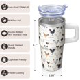 thumbnail image 3 of 20oz Rooster Chicken Tumbler with Handle Popular Birthday Christmas Gift for Chicken Fans Women Men Insulated Travel Mug Fits Standard Cup Holders Comfortable Handle Durable Office Trips, 3 of 6