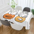 thumbnail image 2 of Yayeee Tablecloths 60" x 120" Rectangle Wrinkle Resistant Party Table Cover, Gray Cute Cat, 2 of 8