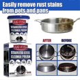 thumbnail image 2 of Stainless Steel Cleaner Powerful Cleaning Paste Metal Polish Paste Washing Pot Bottom Scale Strong Cream Detergent Kitchen Clean New, 2 of 5