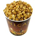 thumbnail image 1 of LMHF, 1-Gallon Gold Chicago Skyline Reusable Plastic Bucket Tin, Caramel Flavor, Gourmet Popcorn Snack, Gluten Free - Christmas/Holiday Gift, 1 of 3
