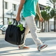 thumbnail image 5 of BTEPSGA 3Pack Canvas Grocery Bag XL Set with Real Pockets, Long Shoulder Strap and Short Handle. Heavy Duty, Foldable, Washable, 5 of 6