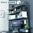 thumbnail image 2 of VIVO Black Freestanding Modular Pegboard System with 3 Tier Organization, 2 of 8