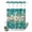 Turquoise, variant on No Hook Shower Curtain, Spring Daisy Leaves Shower Curtains for Bathroom with See Through Top Window, Farmhouse Watercolor Flowers Butterfly Waterproof & Washable Bath Curtain Stand Up Stall 36"x72"