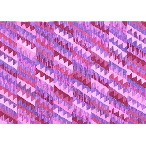 Ahgly Company Indoor Rectangle Southwestern Purple Country Area Rugs, 6' x 9'