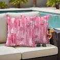 thumbnail image 5 of Outdoor Waterproof Pillow Covers Modern Pink Painting Texture Decorative Throw Pillow Protectors,Pillowcase Cushion Cases for Patio Sofa Garden Couch,16x16in,Pack of 2, 5 of 14