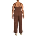 thumbnail image 3 of No Boundaries Adjustable Straps Button Front Bra Cup Jumpsuit (Girl's Plus), 3 of 5