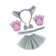 thumbnail image 5 of Accesorios para disfraz de lobo para niños, diadema con orejas de Halloween, patas, pajarita y cola con falda, 5 of 9