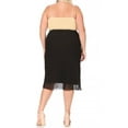 thumbnail image 3 of Women's Plus Size High Rise Chiffon Overlay Maxi Draped Skirt with Waist Tie Accent, 3 of 6