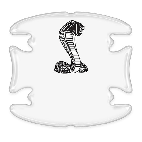iPick Image for Ford Mustang Cobra Universal Car Door Handle Cup Protector Clear Decal Stickers, Pair, Official Licensed