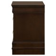 thumbnail image 3 of Homestock Zen Zone 2-Drawer Nightstand - Classical Design, Cappuccino Finish, Front French Dovetails, Center Metal Glide, 21.5" X 15.75" X 24", Solid Tropical Wood, 3 of 6
